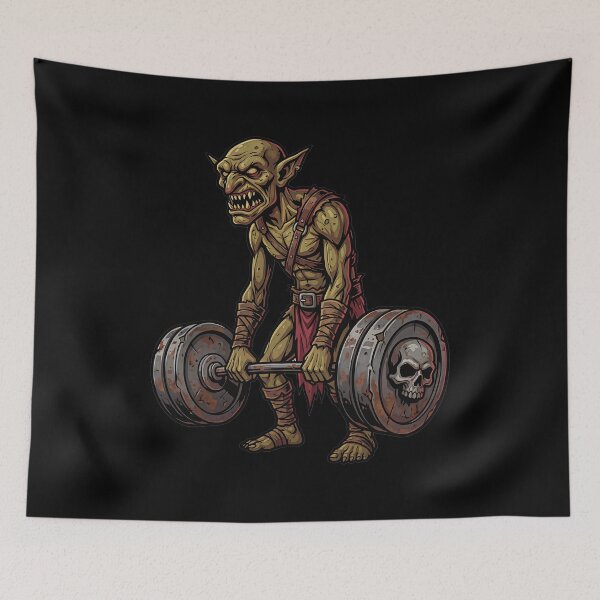 Item preview, Goblin does weight training designed and sold by ReneMM.