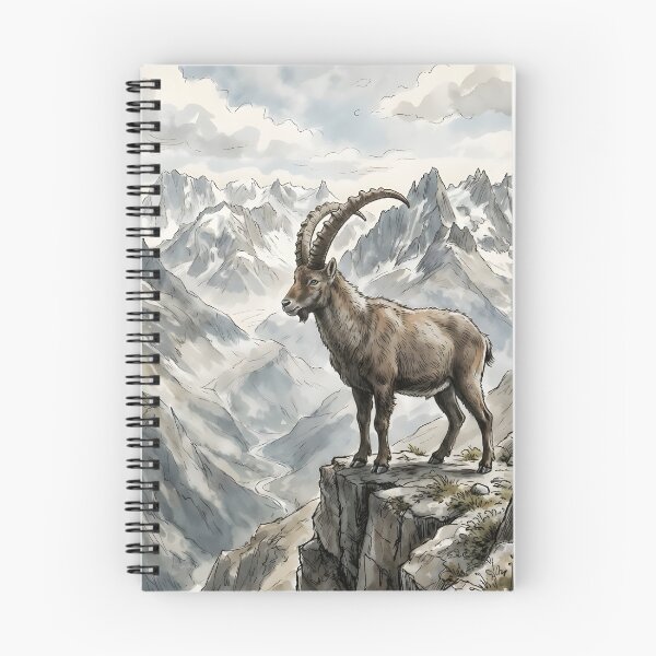 Item preview, Alpine Ibex - Mountain Goat Wildlife Landscape designed and sold by RubisLeaf.