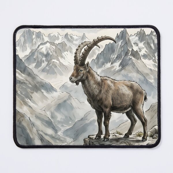 Item preview, Alpine Ibex - Mountain Goat Wildlife Landscape designed and sold by RubisLeaf.