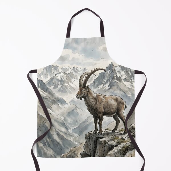 Item preview, Alpine Ibex - Mountain Goat Wildlife Landscape designed and sold by RubisLeaf.