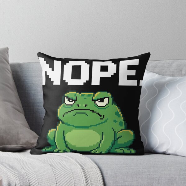 Item preview, Grumpy Pixel Frog - Angry Retro Toad Art designed and sold by artistastshirt.