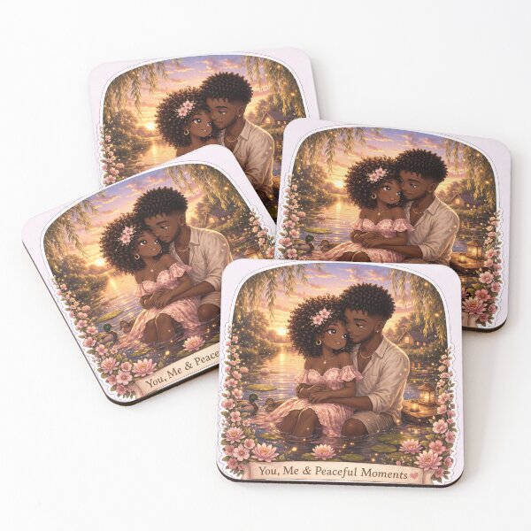 Aperçu de l'œuvre You, Me & Peaceful Moments | Romantic Couple Sunset Aesthetic | Soft Love Illustration créée et vendue par PrincSaraStudio.