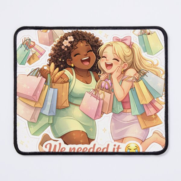 Item preview, We Needed It ? | Funny Shopping Best Friends Illustration | Cute BFF Retail Therapy Aesthetic designed and sold by PrincSaraStudio.