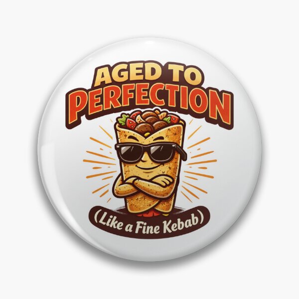 Item preview, Aged to Perfection Like a Fine Kebab – Funny Birthday Food Humor Design designed and sold by rushaib.