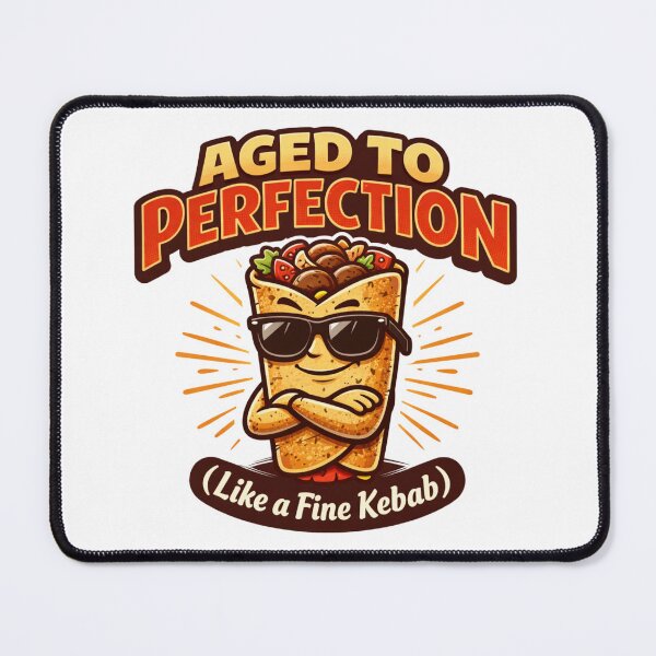 Item preview, Aged to Perfection Like a Fine Kebab – Funny Birthday Food Humor Design designed and sold by rushaib.