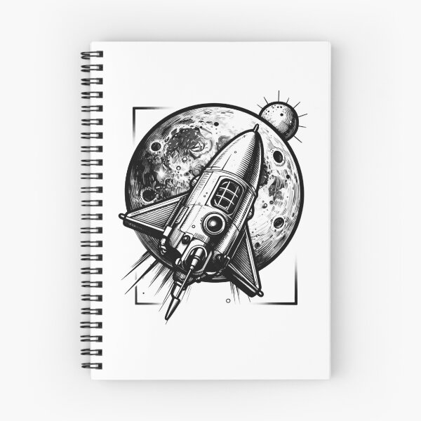Item preview, Artemis Moon Rocket Tattoo Illustration designed and sold by JaaGo PopLab.
