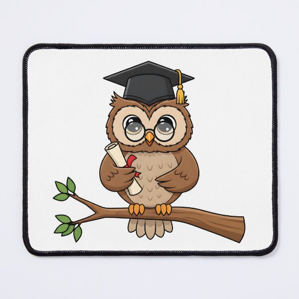 Item preview, Cute Wise Owl Holding Diploma Cartoon Design. designed and sold by The-T-In-Retro.