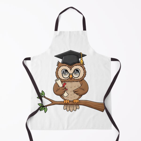 Item preview, Cute Wise Owl Holding Diploma Cartoon Design. designed and sold by The-T-In-Retro.