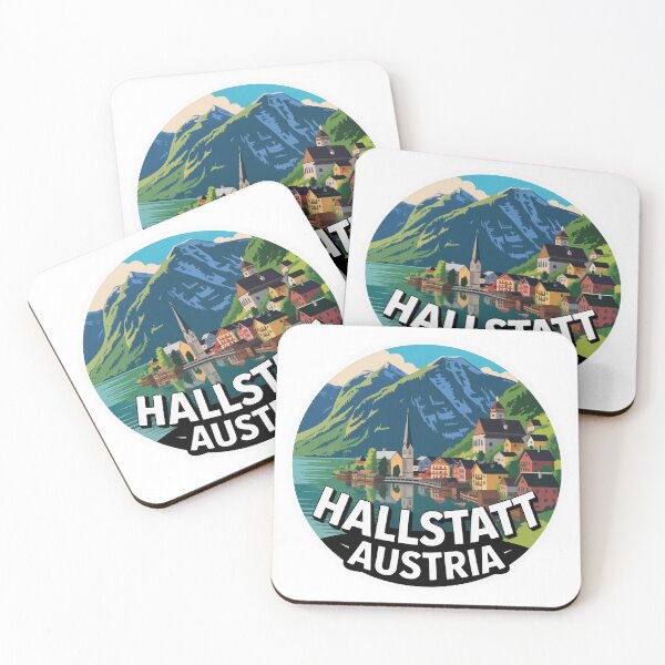 Item preview, Copy of Hallstatt Austria Travel Sticker - Alpine Village Lake Scenic Vintage Style designed and sold by pod24.