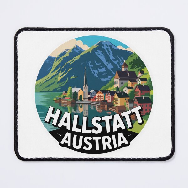 Item preview, Copy of Hallstatt Austria Travel Sticker - Alpine Village Lake Scenic Vintage Style designed and sold by pod24.