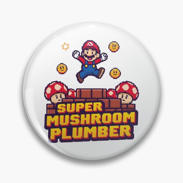 Item preview, Super Mushroom Plumber – Cute Retro Pixel Gaming Graphic for Gamers designed and sold by Dhenin Studio.
