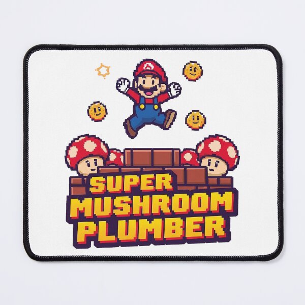 Item preview, Super Mushroom Plumber – Cute Retro Pixel Gaming Graphic for Gamers designed and sold by Dhenin Studio.