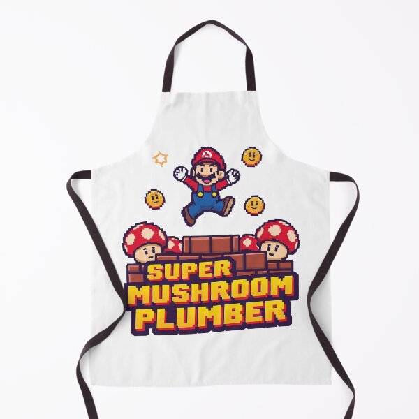 Artikelvorschau, Super Mushroom Plumber – Niedliche Retro-Pixel-Gaming-Grafik für Gamer entworfen und verkauft von Dhenin Studio.