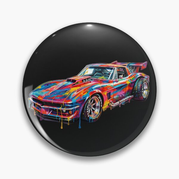 Item preview, Psychedelic 1960s Corvette Sting Ray Street Art designed and sold by rgagliardi2017.