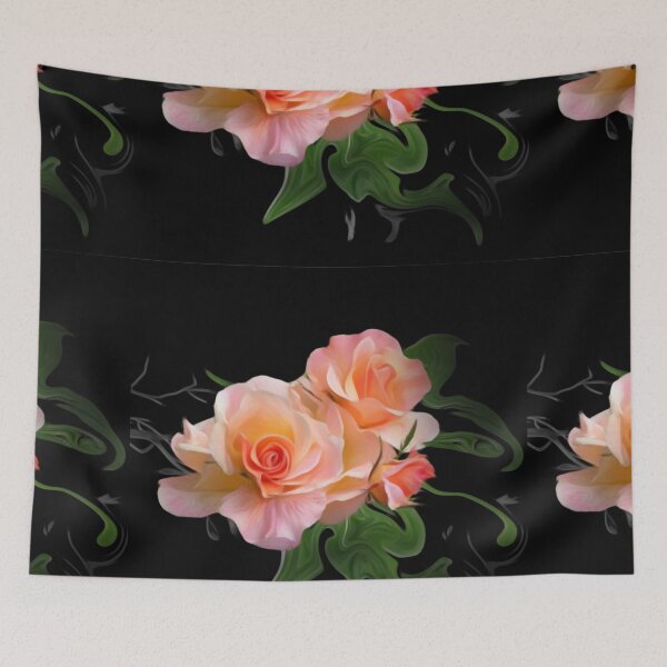 Item preview, Soft Peach Roses in Bloom designed and sold by ArtbyValks.