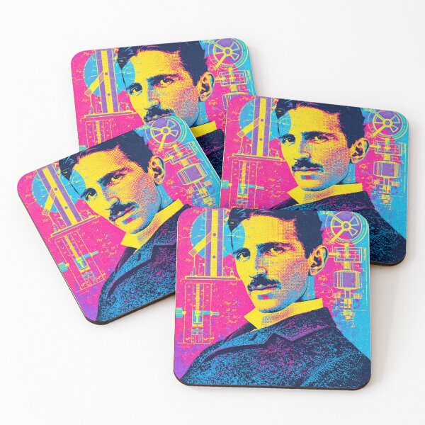 Item preview, Nikola Tesla: Pop Art Portrait - Physics Poster designed and sold by Mr Mustard Prints.