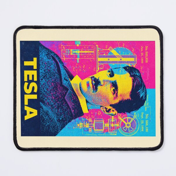 Item preview, Nikola Tesla: Pop Art Portrait - Physics Poster designed and sold by Mr Mustard Prints.