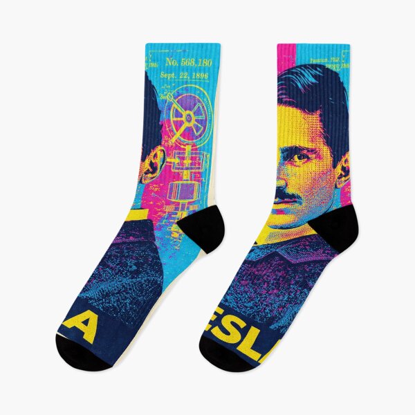 Item preview, Nikola Tesla: Pop Art Portrait - Physics Poster designed and sold by Mr Mustard Prints.
