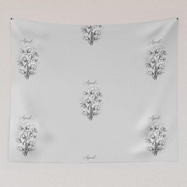 Item preview, April Birth Month Flower Sweet Pea Floral Dark Gothic Gift designed and sold by IntertwineCo.