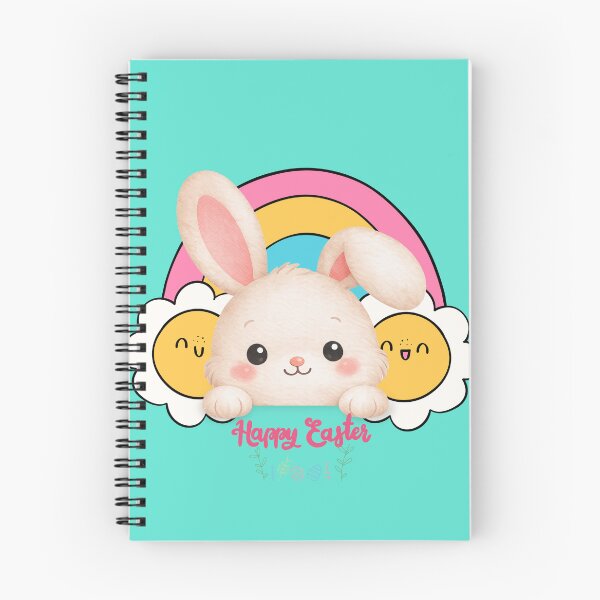 Item preview, Cute Bunny Easter Eggs Rainbow Illustration designed and sold by Vibe Candy studio..