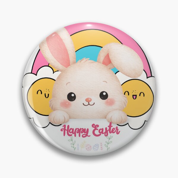 Item preview, Cute Bunny Easter Eggs Rainbow Illustration designed and sold by Vibe Candy studio..