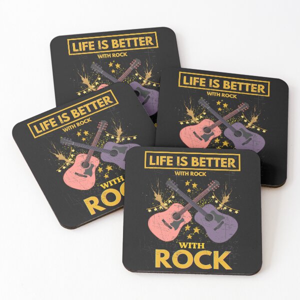 Item preview, Life Is Better With Rock Vintage Rock Music Lover Design designed and sold by Joyful-Pixel.