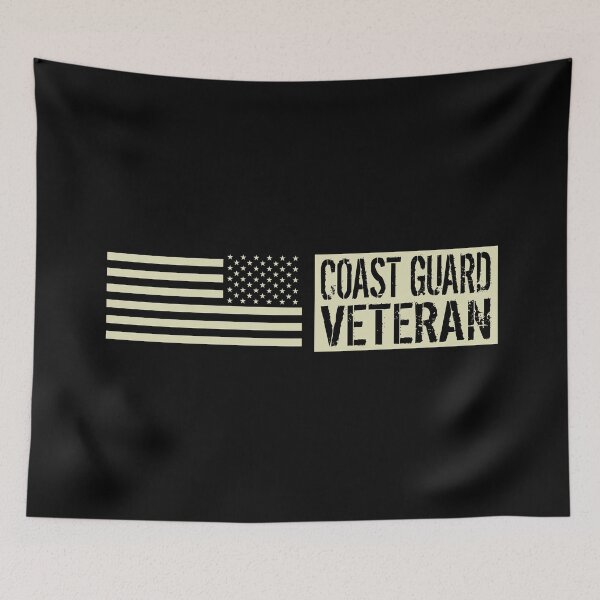 Item preview, USCG: Veteran (Black Deployment Flag) designed and sold by Jared Davies.