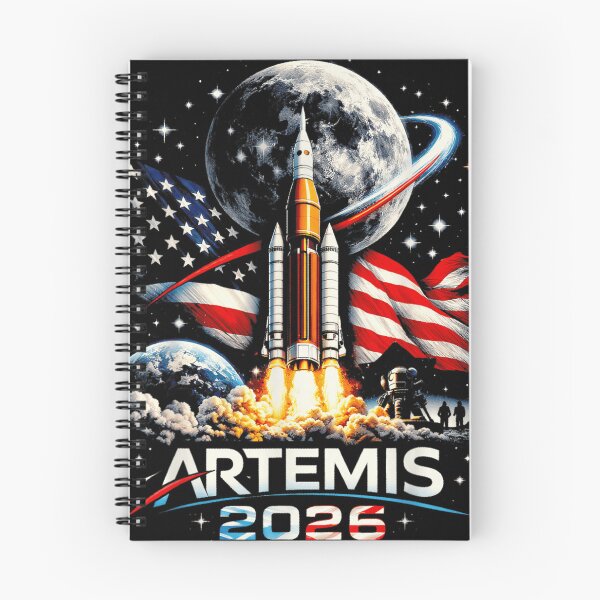Item preview, Artemis 2026 American Flag Rocket Launch Moon Mission Patriot Space Art designed and sold by DaphoLatara.