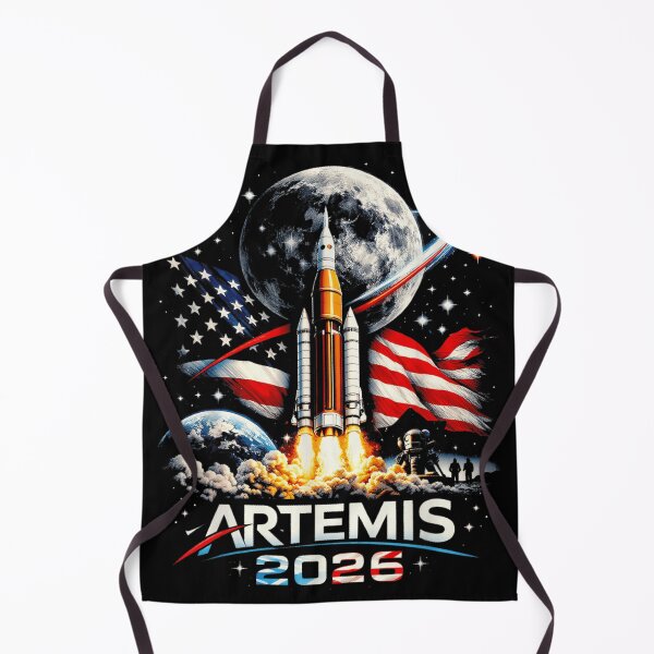 Item preview, Artemis 2026 American Flag Rocket Launch Moon Mission Patriot Space Art designed and sold by DaphoLatara.