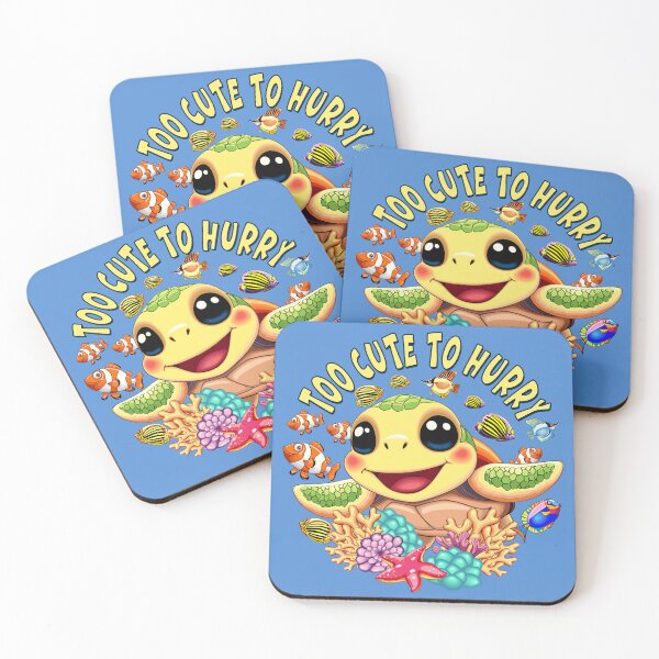Item preview, Too Cute to Hurry, Kawaii Baby Sea turtle for kids designed and sold by BluedarkArt.
