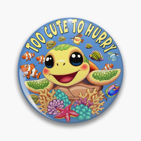 Item preview, Too Cute to Hurry, Kawaii Baby Sea turtle for kids designed and sold by BluedarkArt.