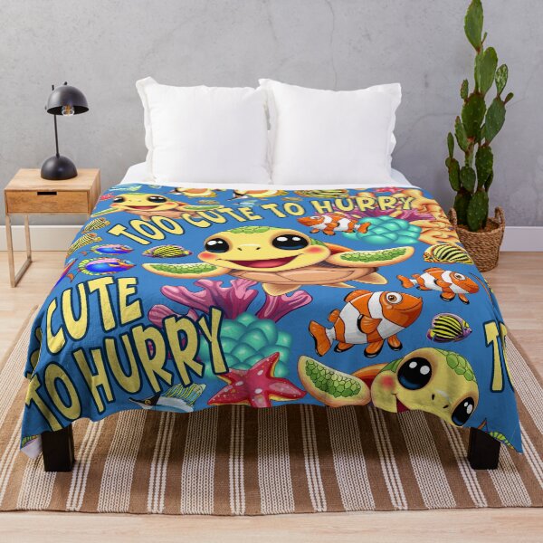 Item preview, Too Cute to Hurry, Kawaii Baby Sea turtle for kids designed and sold by BluedarkArt.
