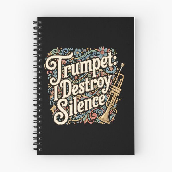 Item preview, Trumpet Destroys Silence – Vintage Jazz Trumpet Art designed and sold by Art-Arcade6.