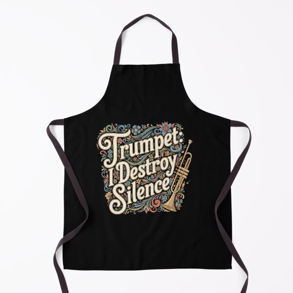 Item preview, Trumpet Destroys Silence – Vintage Jazz Trumpet Art designed and sold by Art-Arcade6.