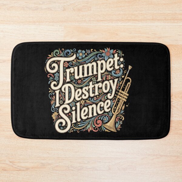 Item preview, Trumpet Destroys Silence – Vintage Jazz Trumpet Art designed and sold by Art-Arcade6.