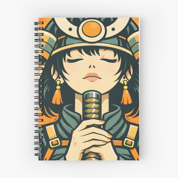 Item preview, retro Japanese samurai girl designed and sold by Ora-kuro.
