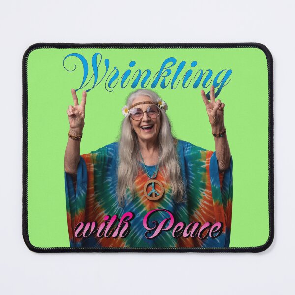 Item preview, Wrinkling with Peace Hippie Woman designed and sold by WRNKLN.
