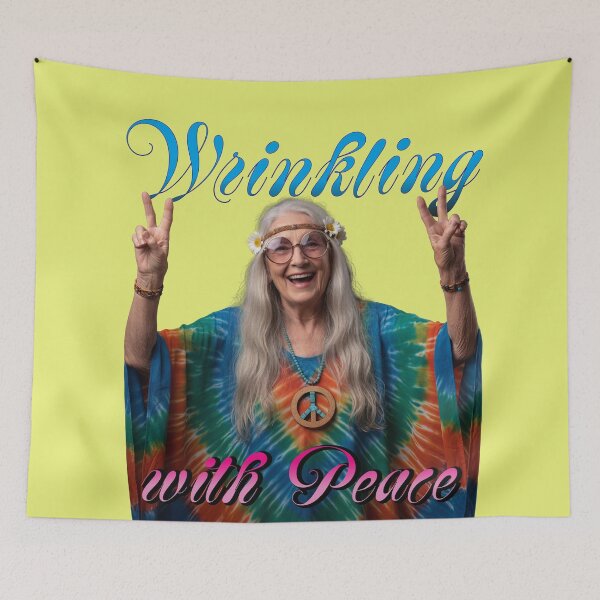 Item preview, Wrinkling with Peace Hippie Woman designed and sold by WRNKLN.