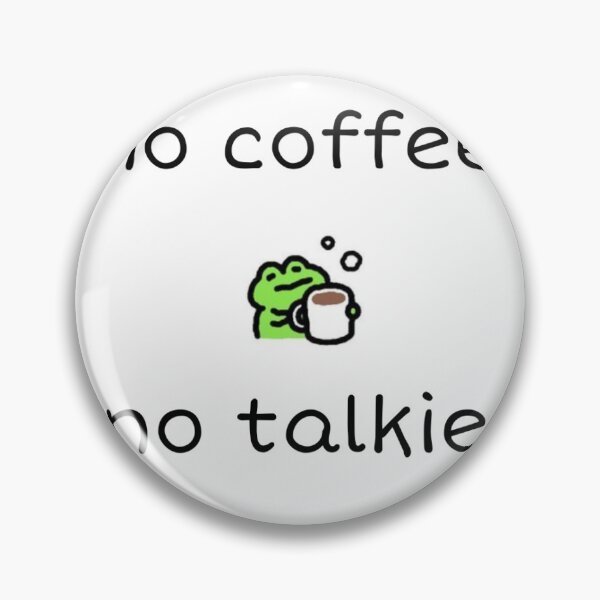 Item preview, No coffee no talkie froggie  designed and sold by LiminalStickers.