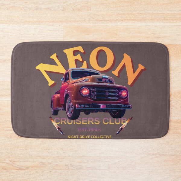Item preview, Vintage Red Pickup Truck Neon Cruisers Club designed and sold by CiNi13.