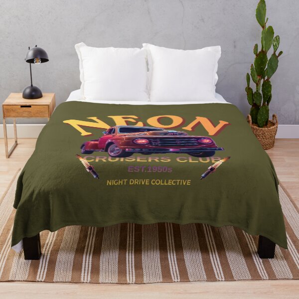 Item preview, Vintage Red Pickup Truck Neon Cruisers Club designed and sold by CiNi13.