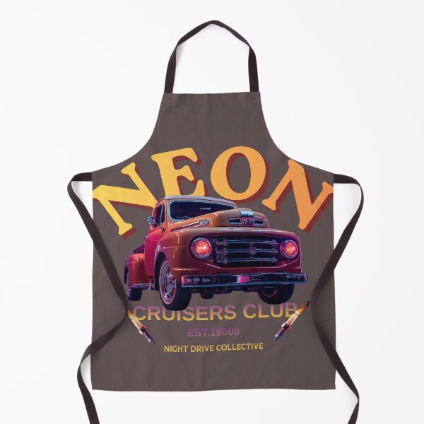Item preview, Vintage Red Pickup Truck Neon Cruisers Club designed and sold by CiNi13.
