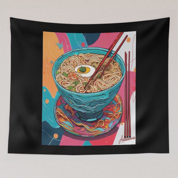 Item preview,  Pop Art Steaming Ramen Bowl Dynamic Chopsticks designed and sold by Artisticanvas.