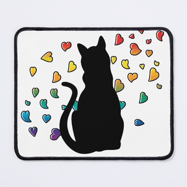 Item preview, Lovely Cat and Colorful Hearts designed and sold by HectorCantres.