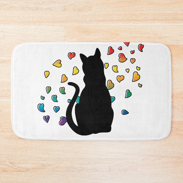 Item preview, Lovely Cat and Colorful Hearts designed and sold by HectorCantres.