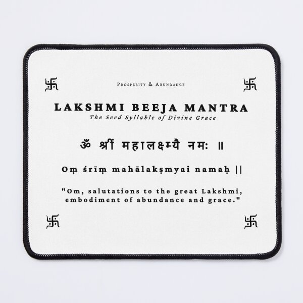 Item preview, Lakshmi Beeja Mantra – Divine Grace & Wealth Attraction | Sanskrit Spiritual Text Art designed and sold by InevitableAum.