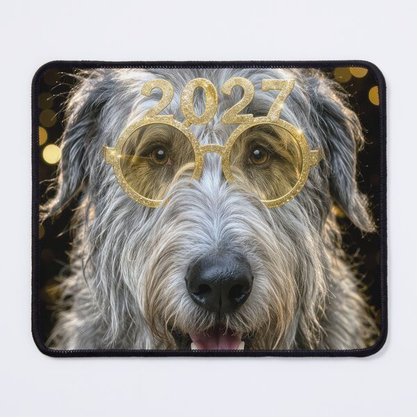 Item preview, New year 2027 Irish Wolfhound Party Animal designed and sold by Maria Dryfhout.
