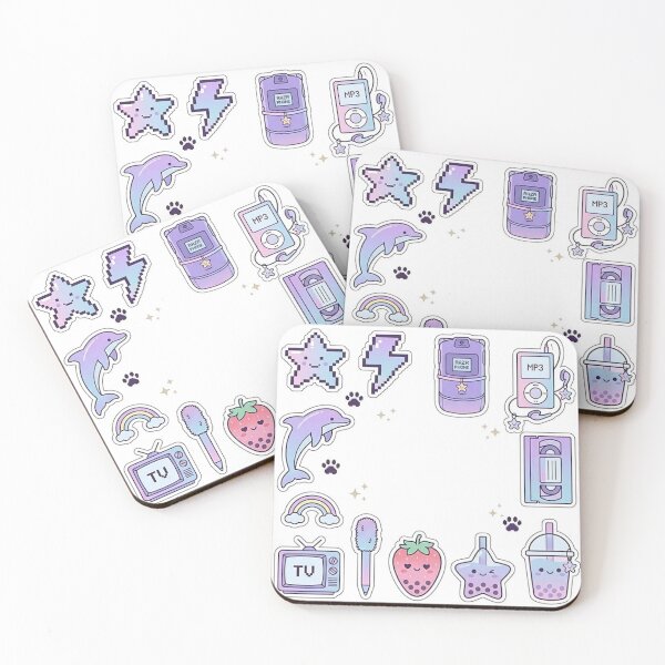 Item preview, Pastel Y2K Aesthetic Sticker Pack - Retro 2000s Nostalgia & Kawaii Icons designed and sold by Csstoree.