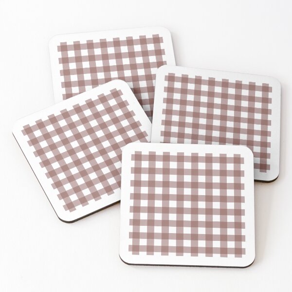 Item preview, Warm Terracotta Brown Gingham Plaid Pattern designed and sold by Artsy Corner.