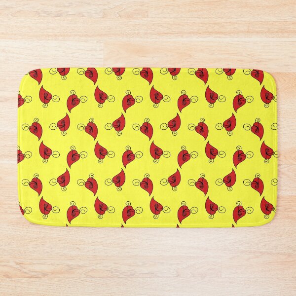 Item preview, Red Swirl Heart Pattern on Yellow designed and sold by AmaiDream.